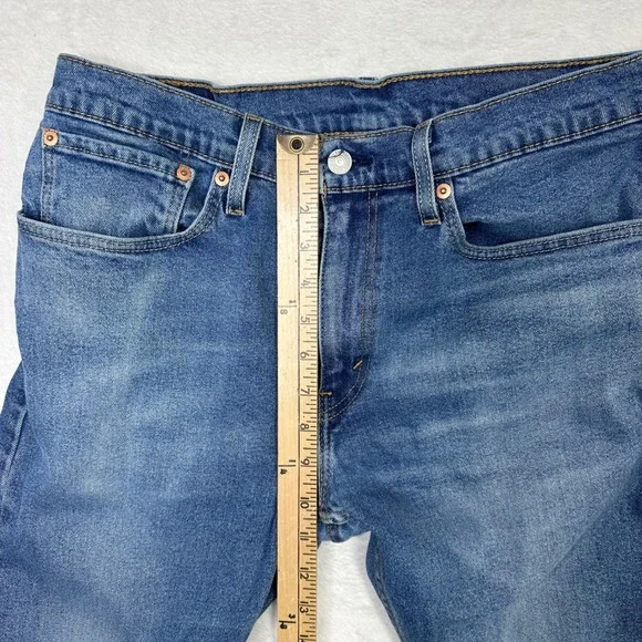 Levi's 512 Slim Taper Jeans Mens W34 L30 Blue Denim Cotton Blend Fits 32x32 - Picture 5 of 11